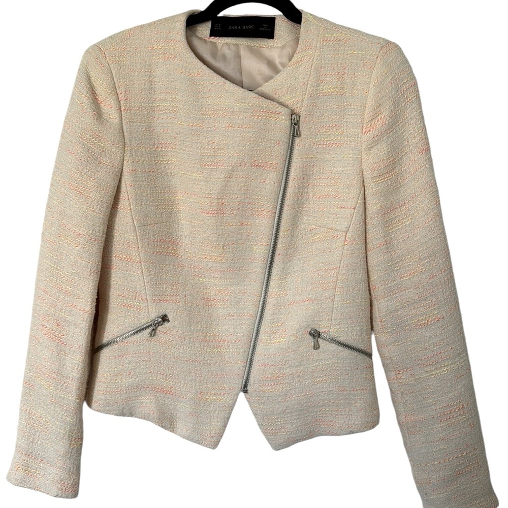 Zara Textured Zipped Jacket